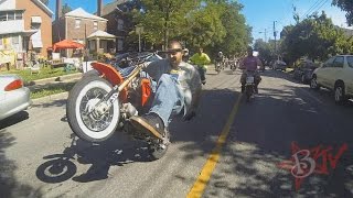 PIT BIKE Stunts DUDE DATE 2014 Street Ride Louisville, KY CRF50 Tricks 50 STUNT Mini Moto Wheelies