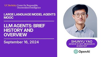 LLM Agents MOOC | UC Berkeley CS294-196 Fall 2024 | LLM Agents: History & Overview by Shunyu Yao