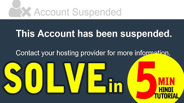 this account has been suspended wordpress | The account has been suspended | solve suspended website