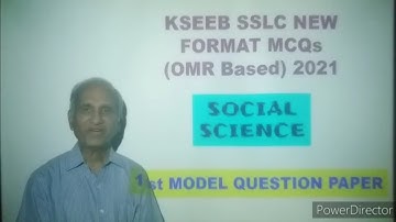 KSEEB Social Science Model Question Paper I (OMR Based MCQ