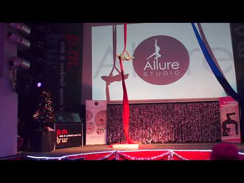 Christmas party by Studio Allure 15.12.2019. Helenka Fazekasová- aerial silks performance.
