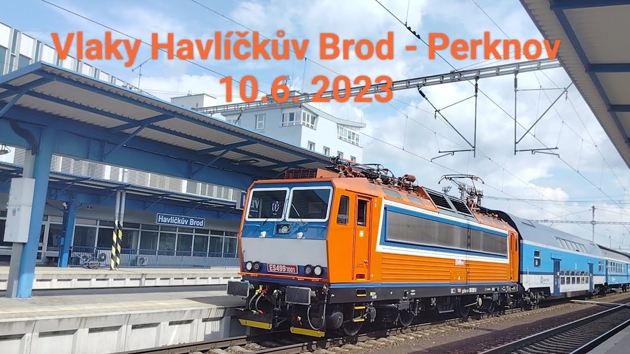 Vlaky Havlíčkův Brod - Perknov 10.6. 2023