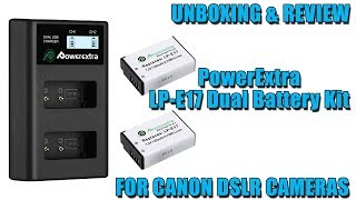 PowerExtra LP-E17 Dual Battery Kit for Canon DSLR Cameras UNBOXING & REVIEW