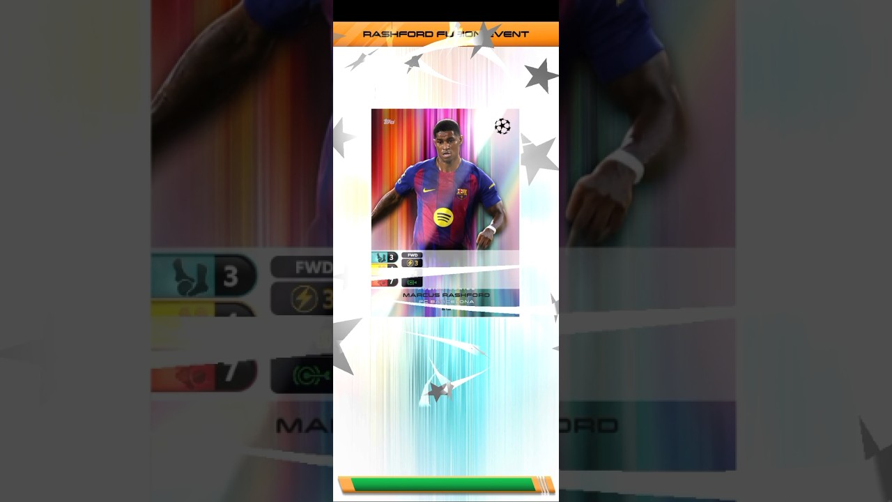 2025-26 Topps Total Football Fusion digital soccer card game Marcus Rashford Barcelona