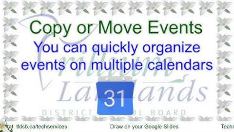 Copy or Move Events Between Calendars