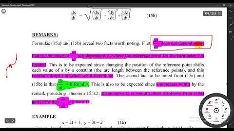 MTH301 Lecture 29 (Change in parameter) (Part 2 Arc Length as a parameter Explained in detail)