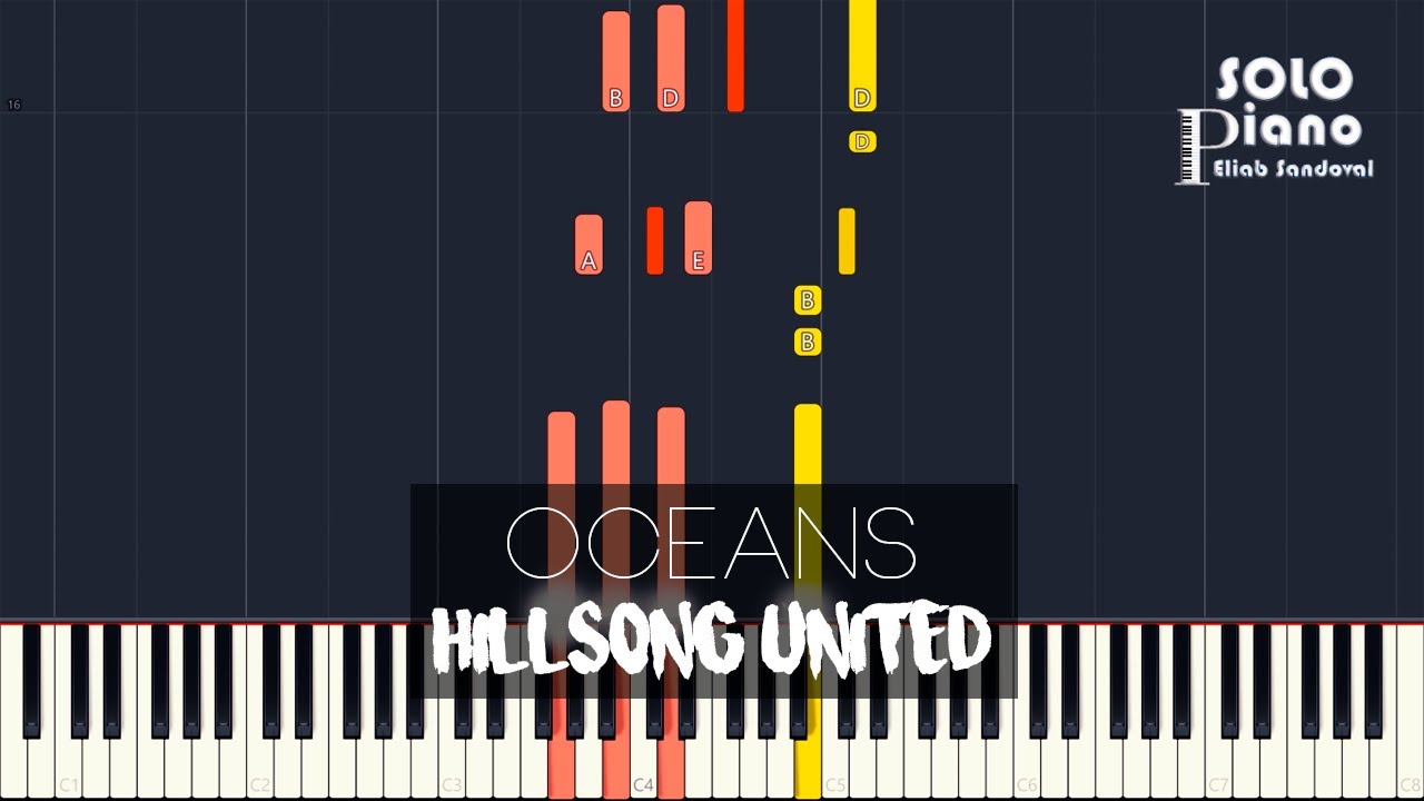 Hillsong UNITED - Oceans | Easy Piano Tutorial + Partitura