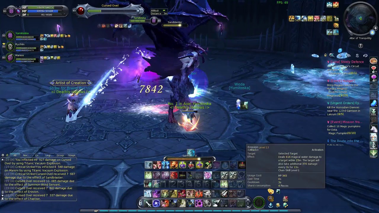 Aion 6.2 Narakkali in 3 (Cursed Ovel) [SM + Cler + Bard] PoV