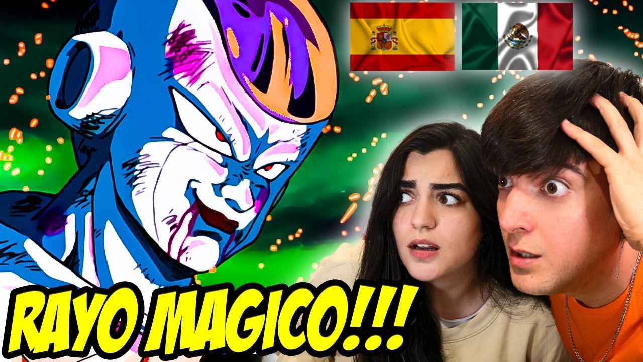 ESPAÑOLES REACCIONAN A DOBLAJE LATINO DRAGON BALL💥GOKU VS FREEZER💥🔥LATINO VS CASTELLANO🔥