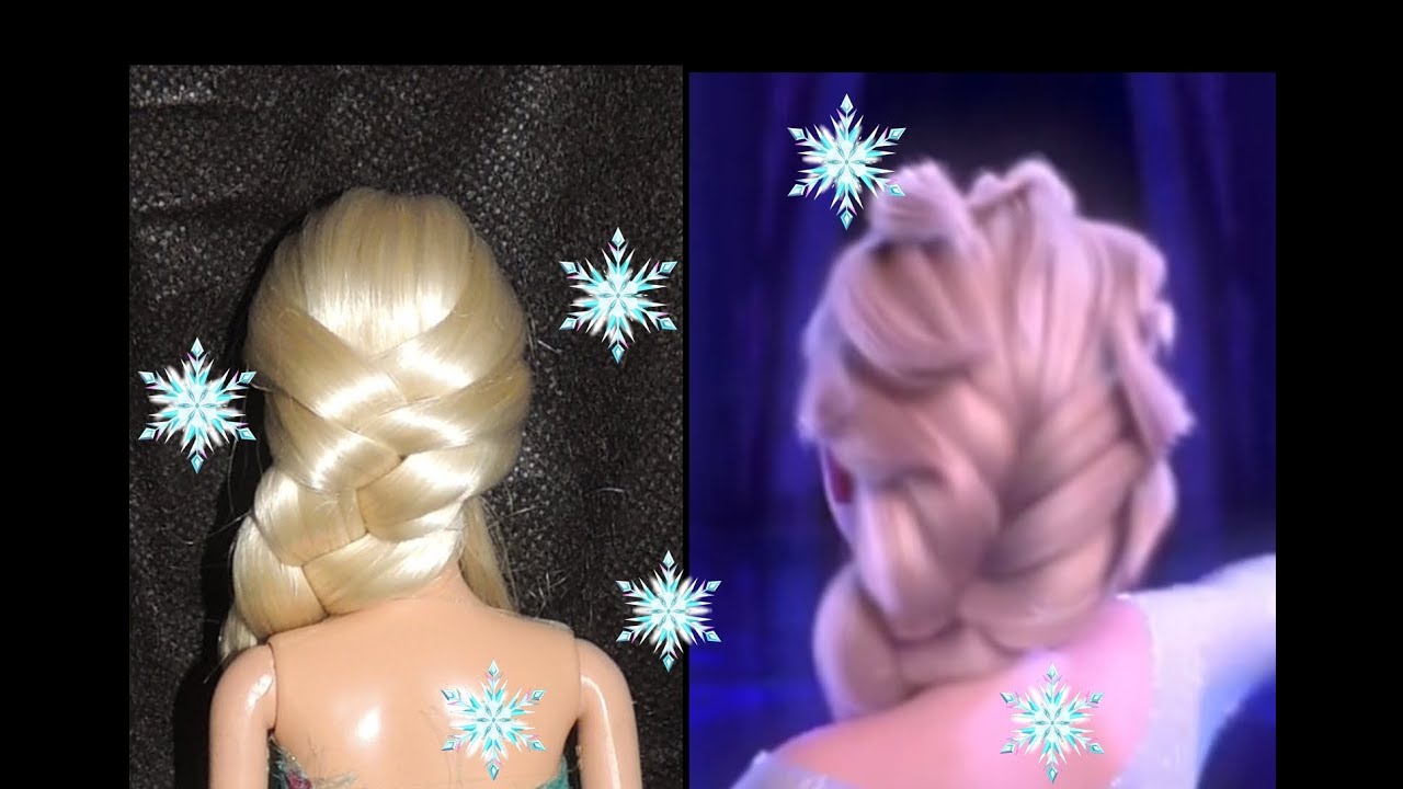 ❤Penteado Barbie Trança Elsa Frozen(Braids Hairstyle Barbie Elsa Frozen)
