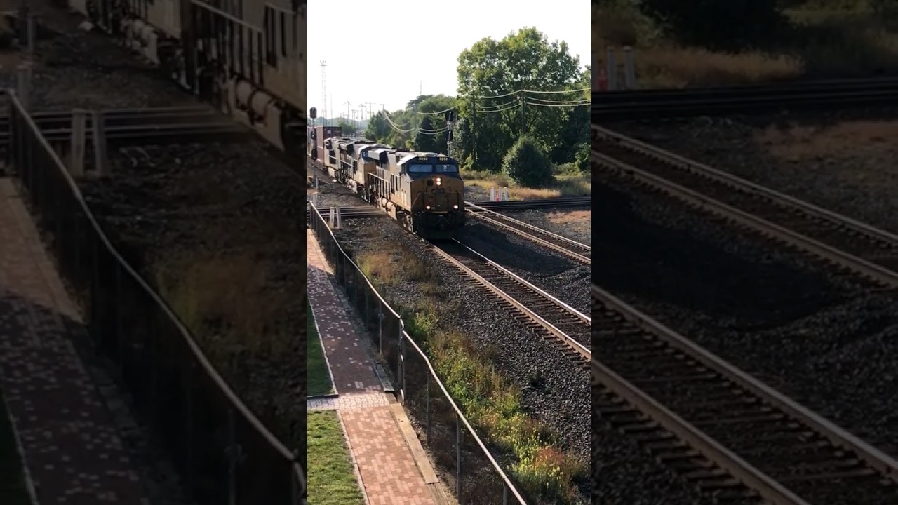 Big CSX power flies across the old C&O diamonds!