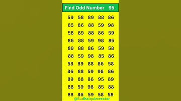 Find Odd Number 🧠 👉  #quiz #facts #gk #shortsvideo #puzzle #odd