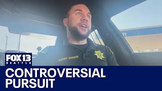 Controversial Pursuit: Thurston county Sheriff defends his actions | FOX 13 Seattle