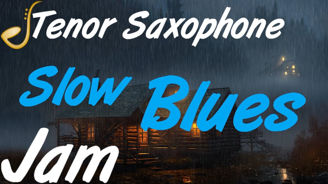 Slow Blues Tenor Saxophone Backing Track Jam in E | Improvisation