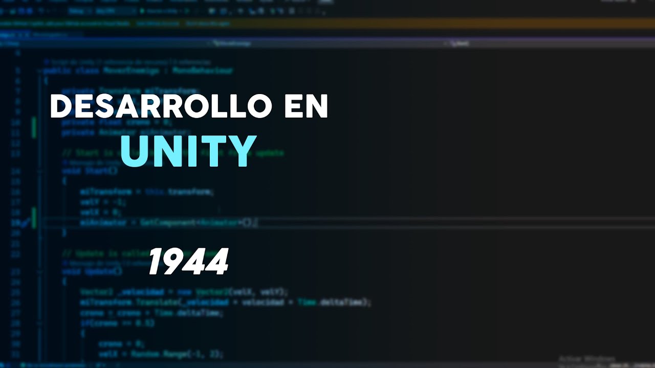 Desarrollando un Videojuego 2D en Unity | 1944 | Parte 1 - YouTube