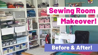 Sewing Room Makeover Before & After | Yes - I changed it again!!