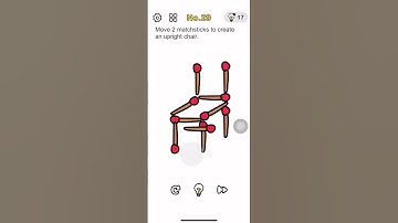 Brain out level 26 move 2 match sticks to create an upright chair