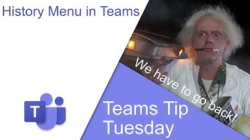 How to use the History Menu in Microsoft Teams