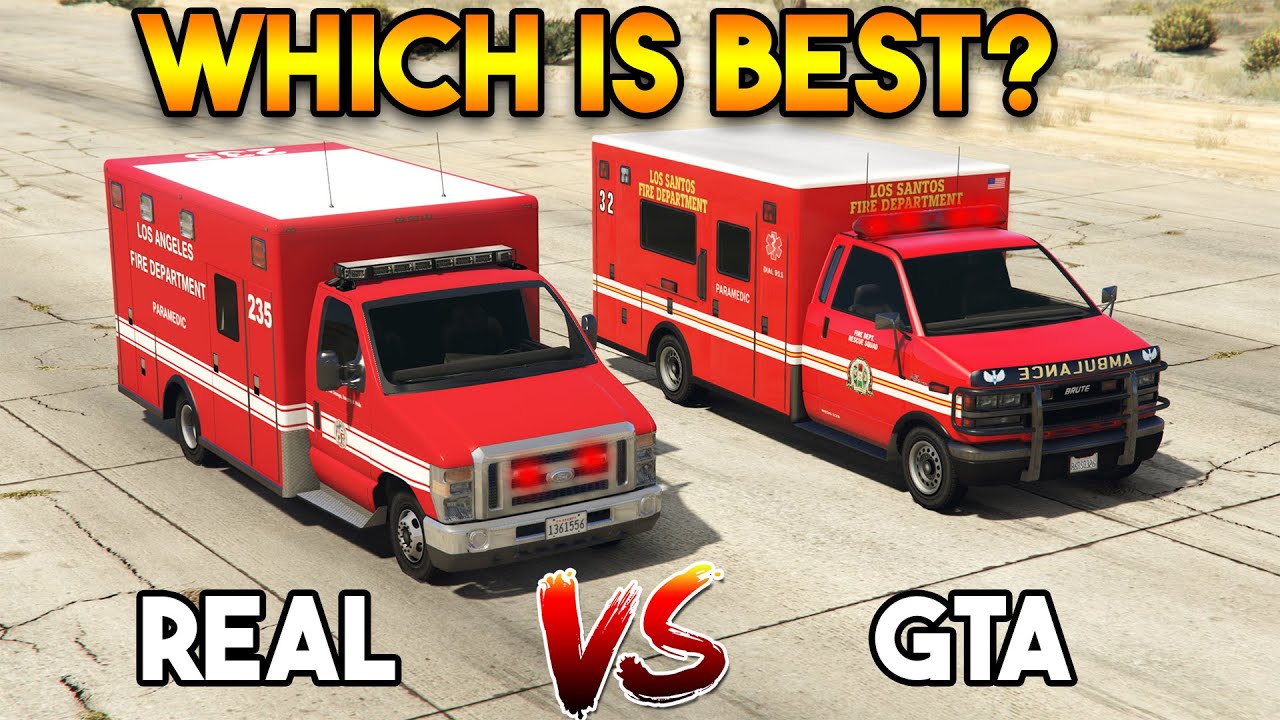 GTA 5 AMBULANCE VS REAL AMBULANCE : WHICH IS BEST?