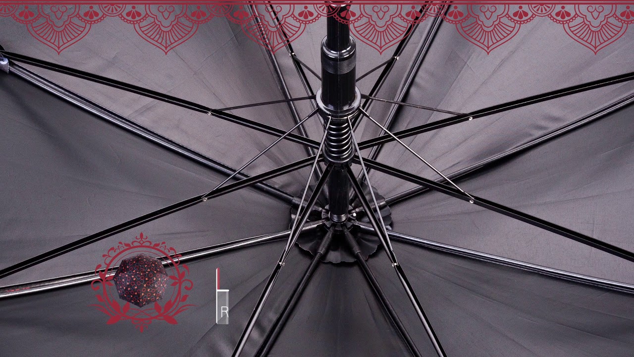 Women's Picot Lace Auto Open Dome Umbrella