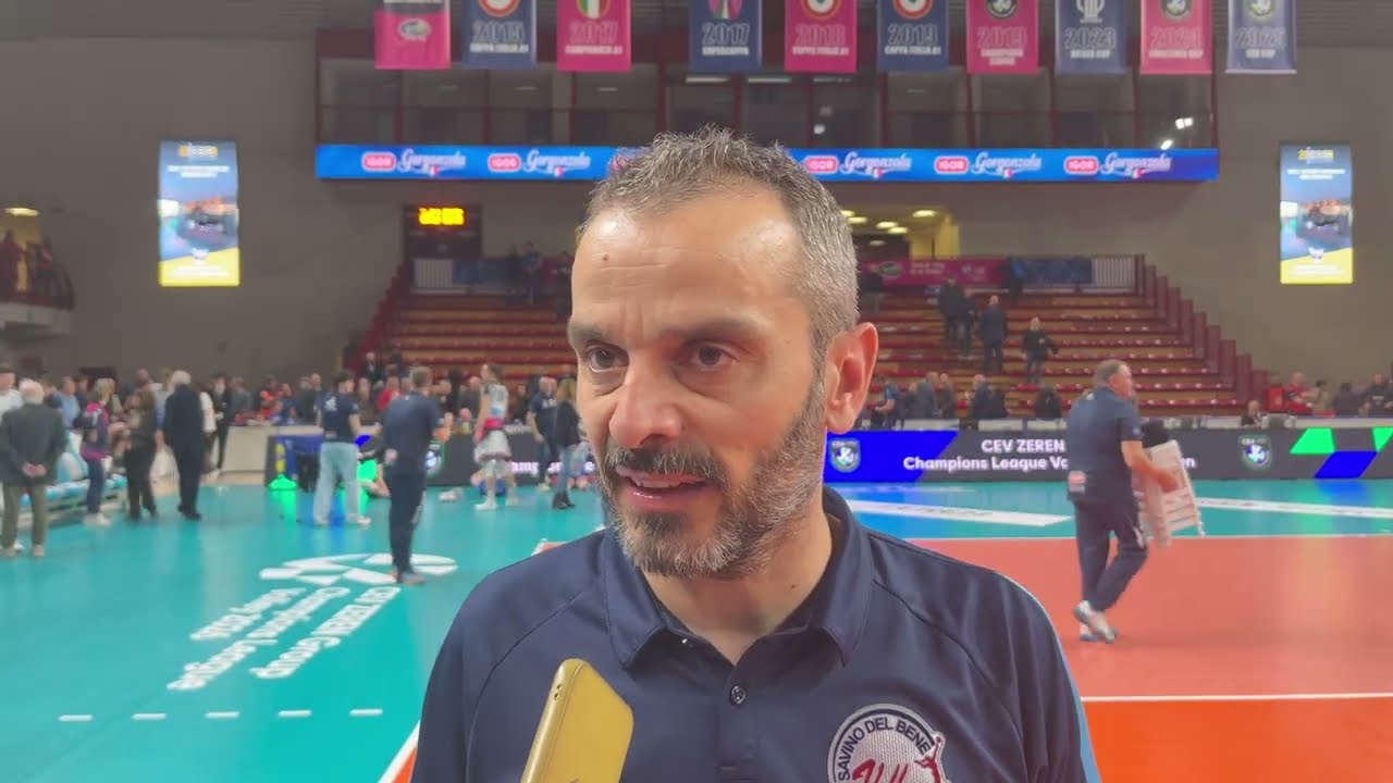 Coach Marco Gaspari dopo la sconfitta 3-1 nell'andata del play off di CEV Champions League