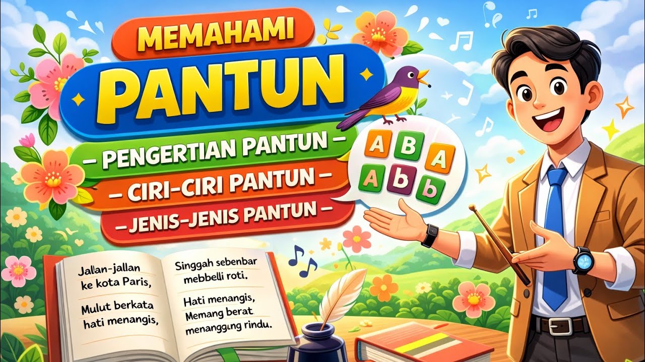 Memahami Pantun Pengertian Pantun Ciri Ciri Pantun Dan Jenis Jenis Pantun Youtube