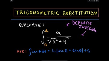 ❖ Trigonometric Substitution : Definite Integral ❖