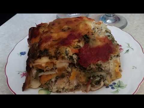 White Cheese Chicken Spinach Lasagna