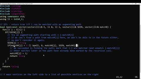 Tutorial - Maximum Bipartite Matchings