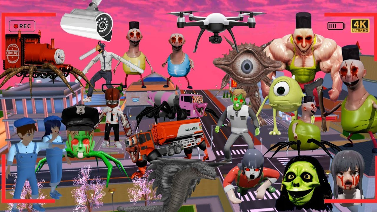 Yuta Mio Panik CCTV Merekam PASUKAN HANTU HAMOOD HABIBI Di Kota Sakura😱😱😱 | Sakura School Simulator