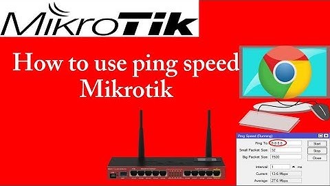 How to use ping speed -Mikrotik