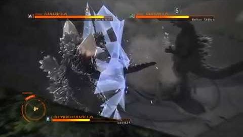 Godzilla PS4 - Online Battle Spacegodzilla Vs Godzilla (Vapor Breath) Vs Godzilla (Ring Breath)