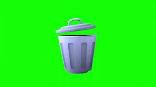 Trashcan Green Screen 4K, 60FPS | Free to Use, No Copyright