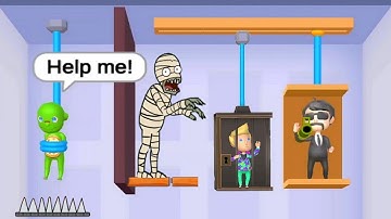 Rescue Cut - Rope Puzzle Game - Android Gameplay Walkthrough Levels   (107 - 119) part - #6