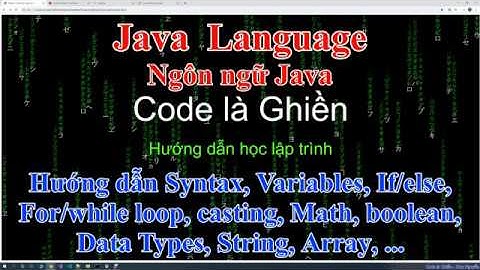 256 - Java - Syntax, Variables, If/else, For/while loop, casting, Math, Data Types, String, Array, .