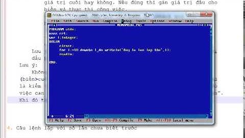 Lập trình Pascal+ Bài 3+ Câu lệnh có cấu trúc - Part 2