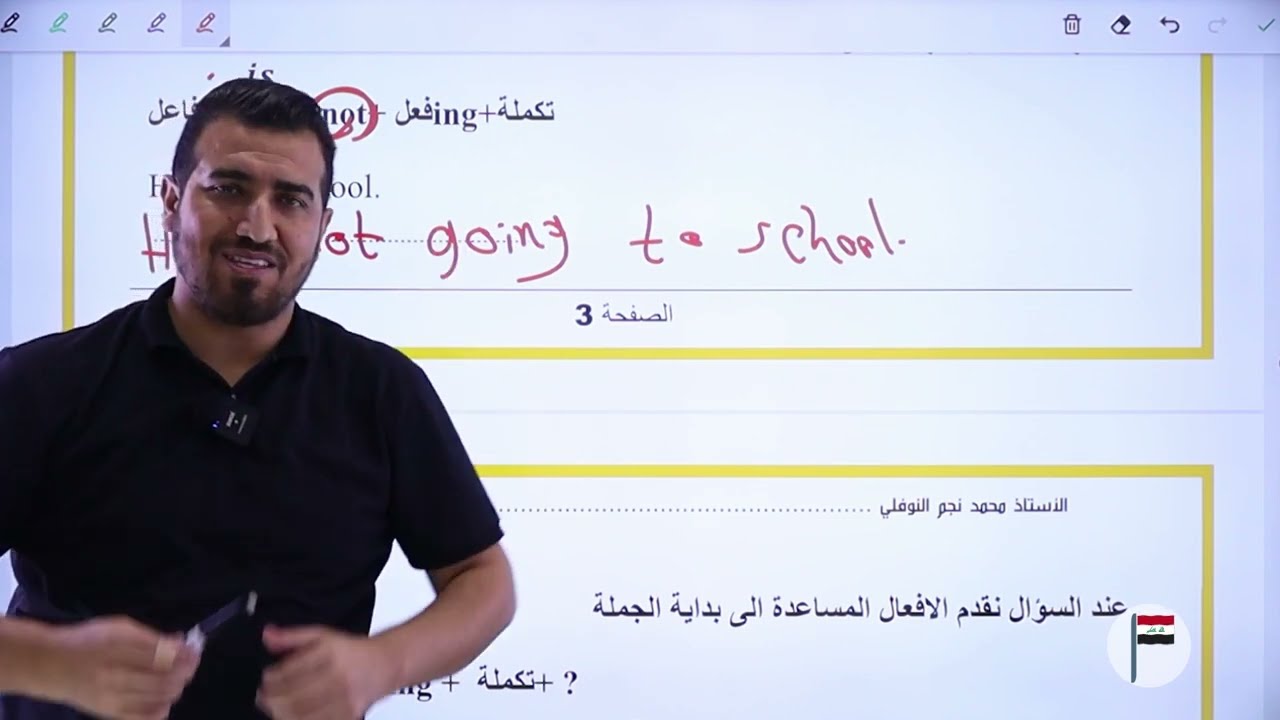 المضارع المستمر | الوحدة 1 | انكليزي الثالث المتوسط