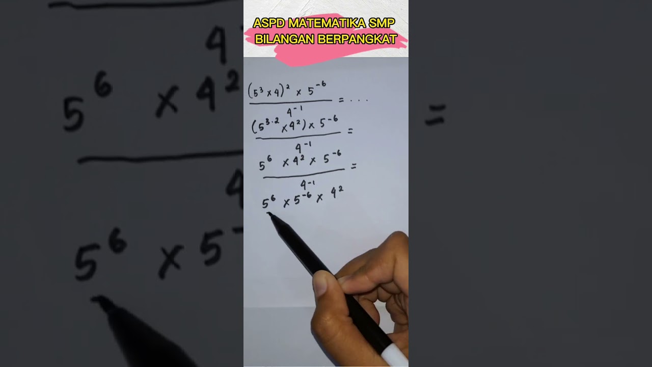 Soal ASPD Matematika SMP Bilangan Berpangkat.. 