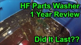 Harbor Freight Parts Washer - 1 Year Review