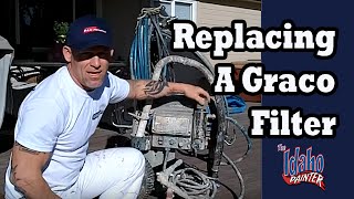 Graco Airless Paint Sprayer Filter Removal.  DIY Paint Sprayer Hacks.