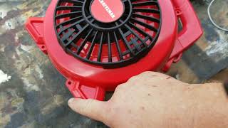 DIY How to restring the pull cord on a craftsman leaf blower.