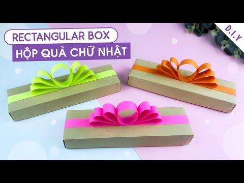 Video Cách gấp hộp quà hình Chữ Nhật bằng giấy A4 / Hộp quà... - youtube