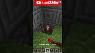 Minecraft: Torch key Secret Door #minecraft #shortsminecraft #shorts