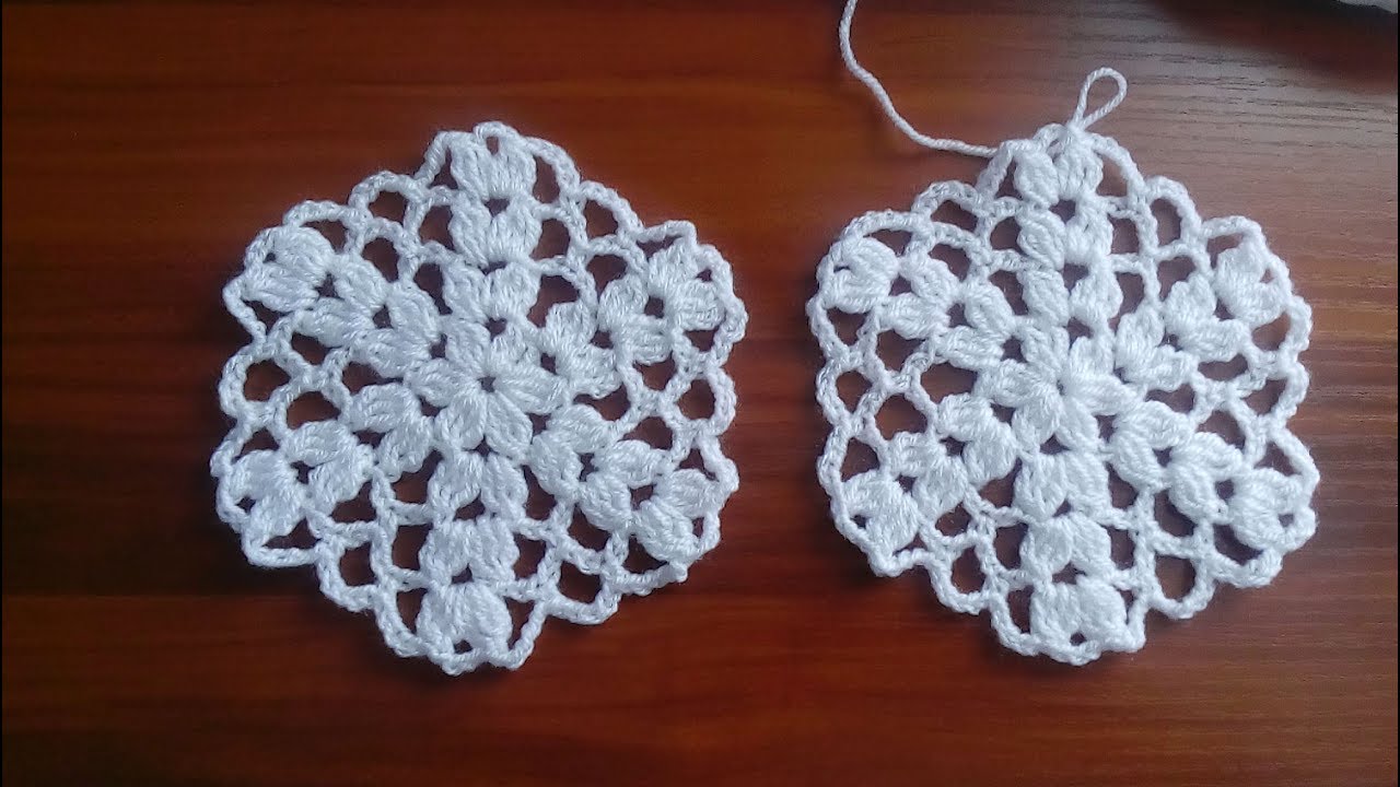 Hexágono con pétalos puff