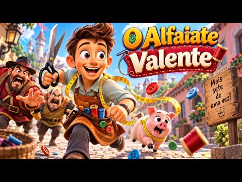 O Herói da Agulha: O Alfaiate Valente | Fábula Infantil Sobre Esperteza e Criatividade!