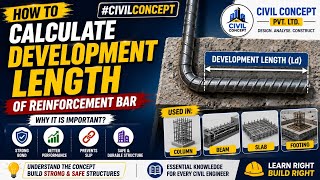 How To Calculate Development Length Of Reinforcement Bar? | Ld Calculation | Civil Concept