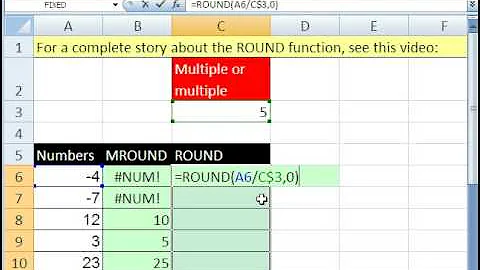 Excel Magic Trick 380: Negative Numbers Round To Nearest 5