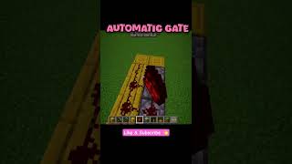 I make a automatic gate 😯🤯~ buildgame to wood~/wood / minecraft /#shorts #entertainment