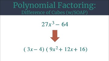 Factor 27x^3-64 with Difference of Cubes