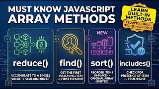 JavaScript Reduce, Find, Sort &amp; Includes Explained | Interview Questions + Practical Examples